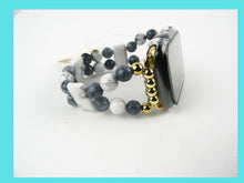 Load image into Gallery viewer, Watch band for Apple Watch, White and Gray Howlite