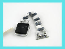 Load image into Gallery viewer, Watch band for Apple Watch, White and Gray Howlite