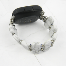 Load image into Gallery viewer, Matte White Howlite Band for Fitbit Versa Smartwatch - Versa 2, Versa 3 & Versa 4