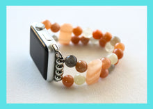 Load image into Gallery viewer, Moonstone and Aventurine Bracelet Watch Band for Apple Watch