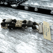 Load image into Gallery viewer, Black Onyx and Obsidian Watch band for Samsung Watch