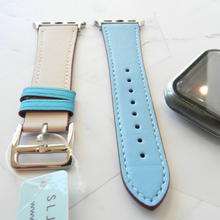 Load image into Gallery viewer, Leather Watch Bands Made for Apple Watch - Two Tone Bands