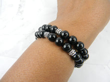 Load image into Gallery viewer, Black Onyx Stretch Bracelet
