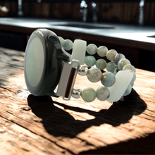 Load image into Gallery viewer, Enameled Agate & Amazonite Bracelet Watch Band for Samsung