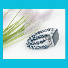 Load image into Gallery viewer, Tibetan Agate Watch Band for Apple Watch, Black and White Giraffe Look