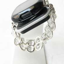 Load image into Gallery viewer, Silver Ovals and Clear Beads Watch Band for Fitbit Versa 3&4 Smart Watch