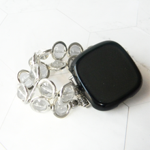Load image into Gallery viewer, Silver Ovals and Clear Beads Watch Band for Fitbit Versa 3&4 Smart Watch