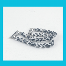 Load image into Gallery viewer, Tibetan Agate Watch Band for Apple Watch, Black and White Giraffe Look