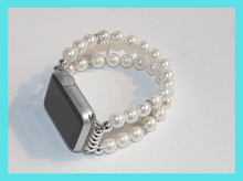 Load image into Gallery viewer, Watch Band for Apple Watch, Off White Pearl Apple Watch Bracelet
