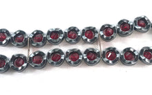 Load image into Gallery viewer, Wavy Hematite and Red Crystals Watch Band for Apple Watch