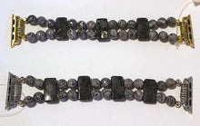 Load image into Gallery viewer, Labradorite and Silver Gray Crazy Lace Watch Band for Apple Watch