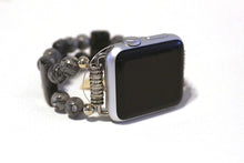 Load image into Gallery viewer, Labradorite and Silver Gray Crazy Lace Watch Band for Apple Watch