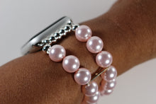 Load image into Gallery viewer, Pink Watch Band for Apple Watch, Pink Crystal Pearl for Apple Watch Band Bracelet