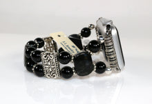 Load image into Gallery viewer, Black Onyx and Obsidian Watch band for Apple Watch