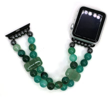 Load image into Gallery viewer, Green Onyx and Green Aventurine Bracelet Watch Band for Apple Watch