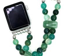 Load image into Gallery viewer, Green Onyx and Green Aventurine Bracelet Watch Band for Apple Watch