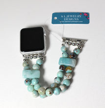Load image into Gallery viewer, Enameled Agate & Amazonite Bracelet Watch Band for Apple Watch