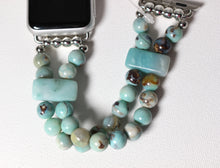 Load image into Gallery viewer, Enameled Agate & Amazonite Bracelet Watch Band for Apple Watch