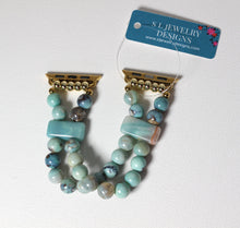 Load image into Gallery viewer, Enameled Agate & Amazonite Bracelet Watch Band for Apple Watch