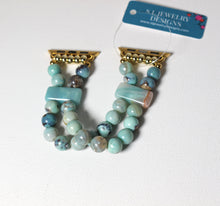 Load image into Gallery viewer, Enameled Agate & Amazonite Bracelet Watch Band for Apple Watch