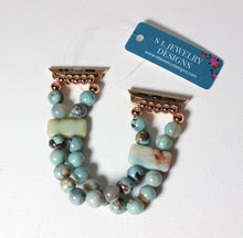 Load image into Gallery viewer, Enameled Agate & Amazonite Bracelet Watch Band for Apple Watch