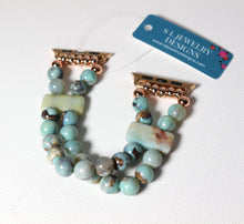 Load image into Gallery viewer, Enameled Agate & Amazonite Bracelet Watch Band for Apple Watch