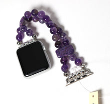 Load image into Gallery viewer, Amethyst and Crazy Lace Agate Bracelet Watch Band for Apple Watch

