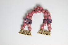 Load image into Gallery viewer, Rose Pink Rhodonite and Crazy Lace Agate Bracelet Watch Band for Apple Watch