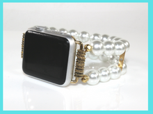 Load image into Gallery viewer, Watch Band for Apple Watch, White Pearls