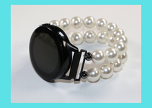Load image into Gallery viewer, Watch Band for Samsung Watch, White Pearl Watch Bracelet
