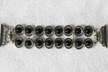 Load image into Gallery viewer, Silver Ovals and Black Beads Watch Band for Apple Watch