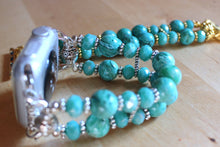 Load image into Gallery viewer, Watch Band for Apple Watch, Turquoise Crazy Lace Band