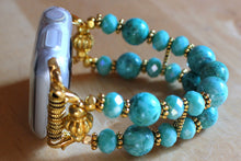 Load image into Gallery viewer, Watch Band for Apple Watch, Turquoise Crazy Lace Band