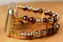 Load image into Gallery viewer, Watch Band for Apple Watch, Brown Circles Pearl