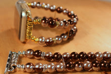 Load image into Gallery viewer, Watch Band for Apple Watch, Brown Circles Pearl