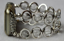 Load image into Gallery viewer, Silver Ovals and Clear Beads Watch Band for Apple Watch
