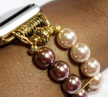 Load image into Gallery viewer, Watch Band for Apple Watch, Brown and Beige Pearl