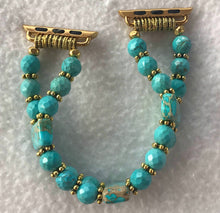 Load image into Gallery viewer, Aqua Jasper and Turquoise Watch Band for Apple Watch