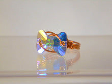 Load image into Gallery viewer, Bow Tie Crystal Copper Ring, Copper Ring, Crystal Ring