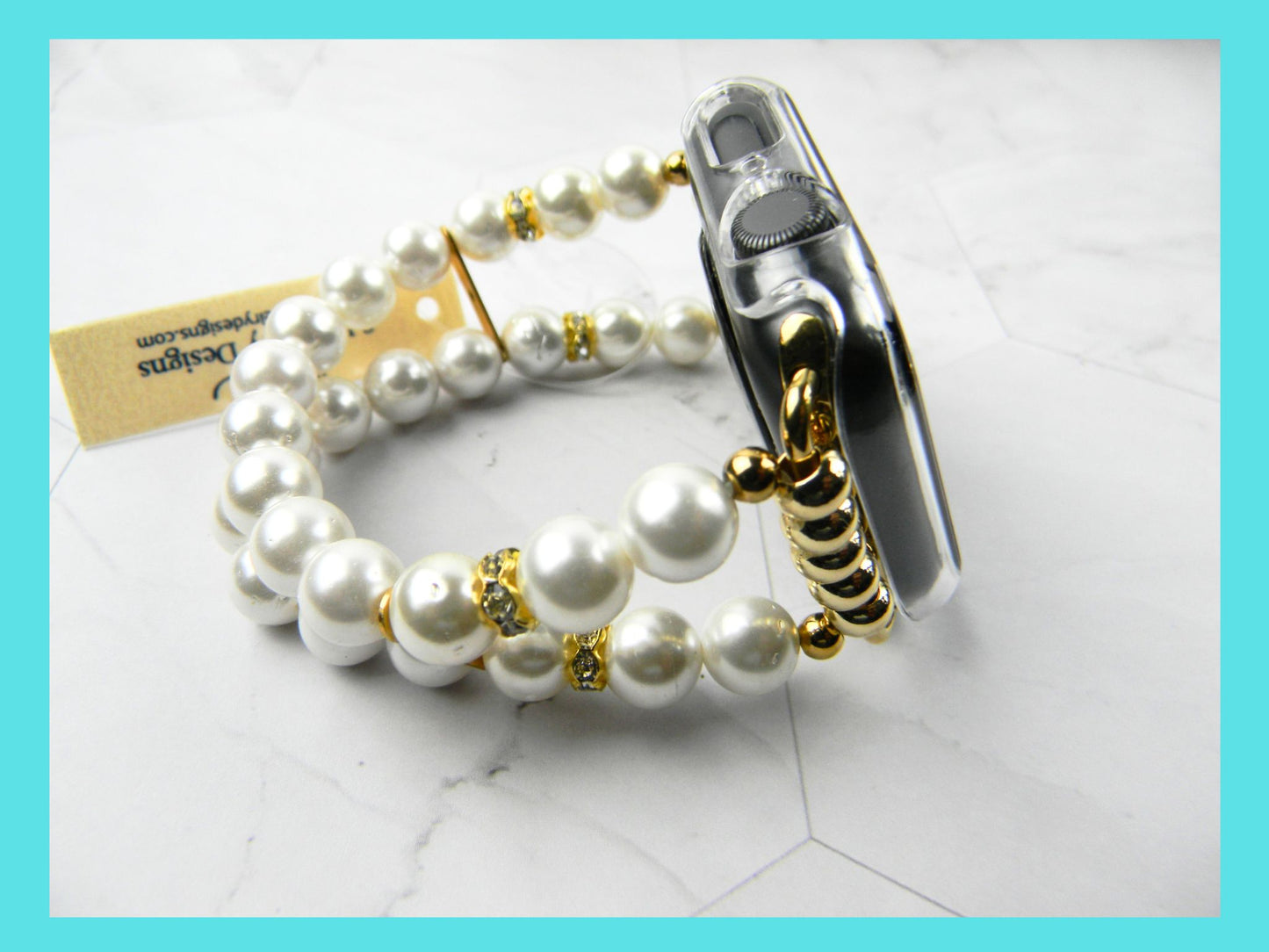 Off White Pearl Smartwatch Bracelet Band for Apple Watch