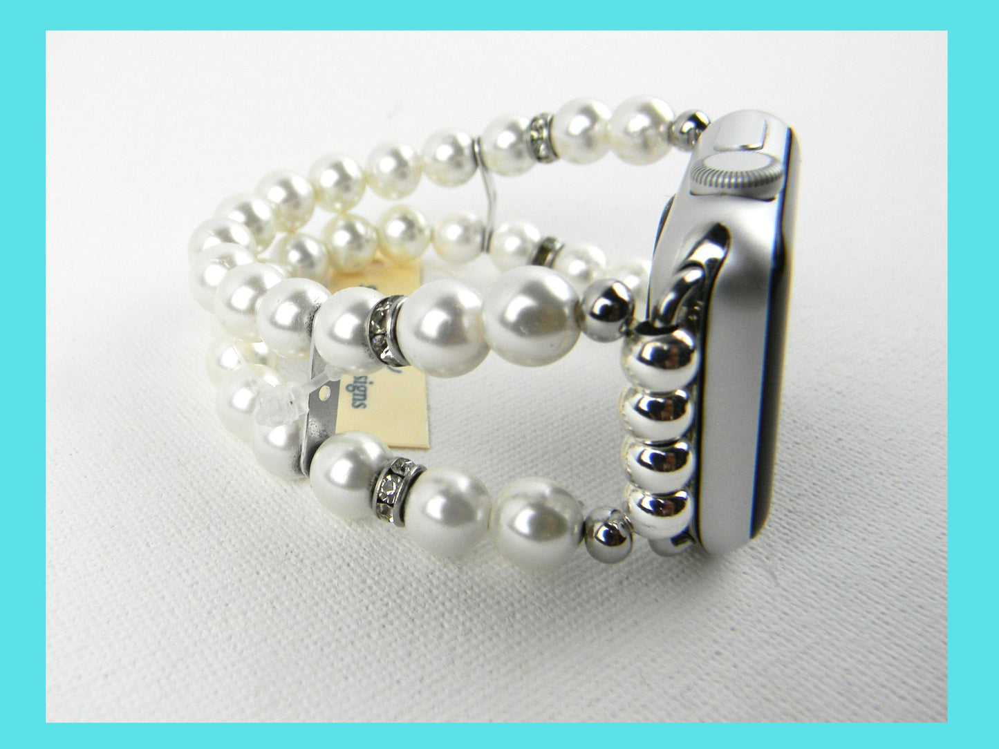 Off White Pearl Smartwatch Bracelet Band for Apple Watch