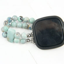 Load image into Gallery viewer, Enameled Agate &amp; Amazonite Bracelet Watch Band for Fitbit Versa 2, Versa 3 &amp; 4

