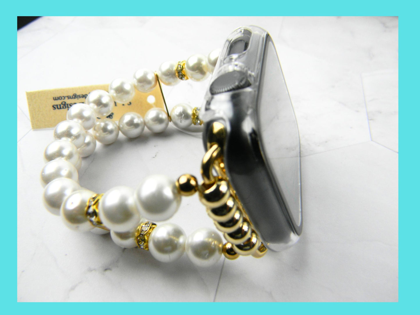 Off White Pearl Smartwatch Bracelet Band for Apple Watch