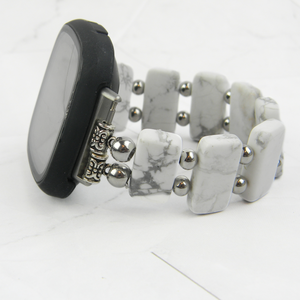 Matte White Howlite Band for Fitbit Versa Smartwatch - Versa 2, Versa 3 & Versa 4