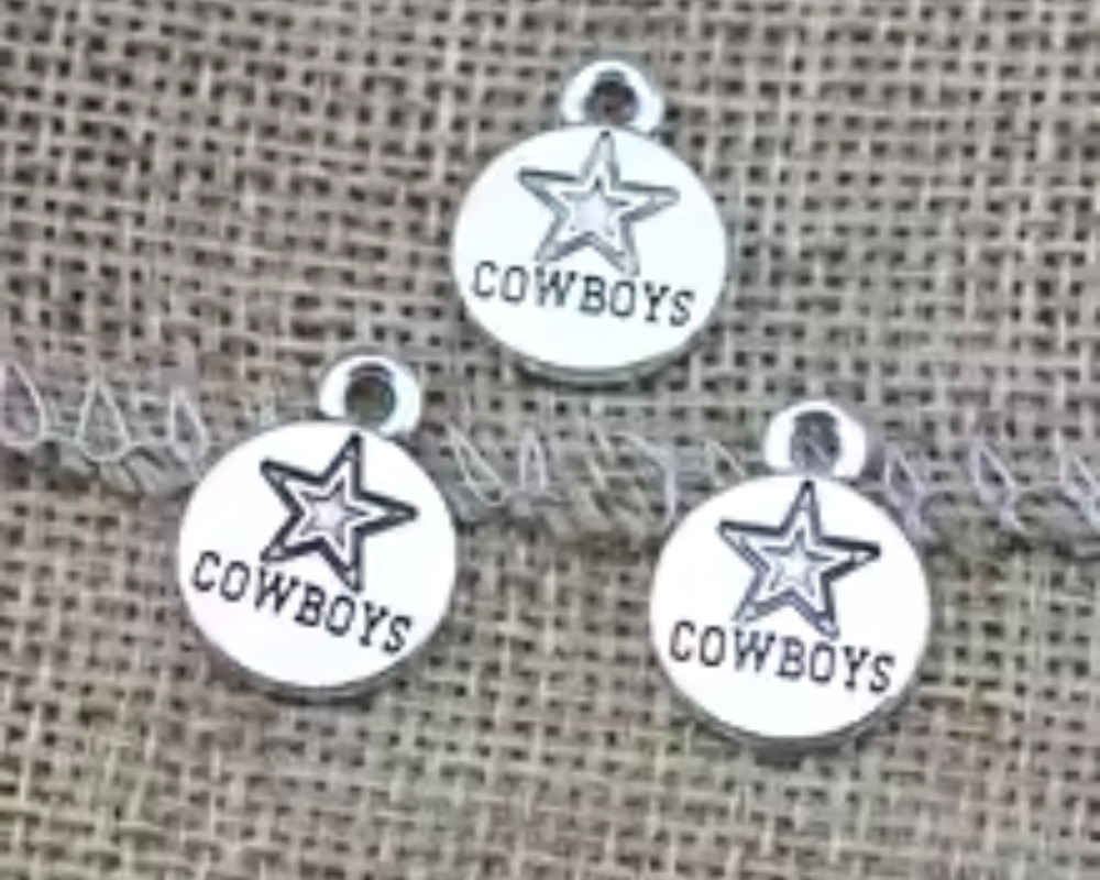 Cowboy Star Charm - Silver