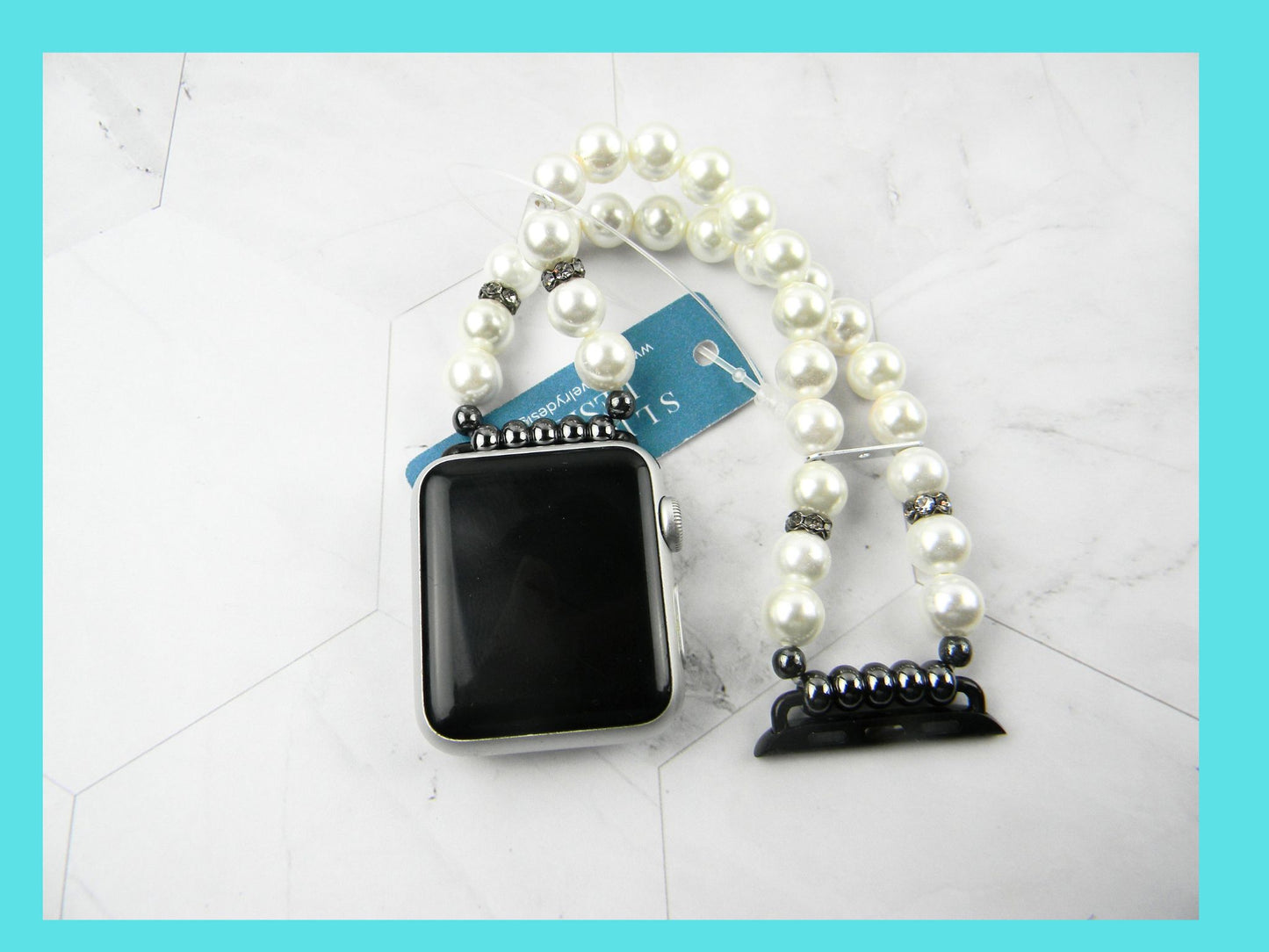 Off White Pearl Smartwatch Bracelet Band for Apple Watch