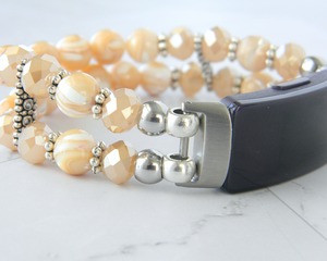 Golden Mother of Pearl Watch Band for FitBit Inspire 3