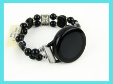 Load image into Gallery viewer, Black Onyx and Obsidian Watch band for Samsung Watch
