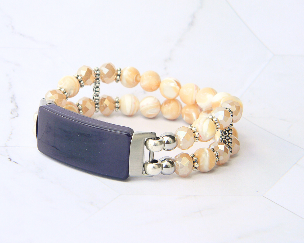Golden Mother of Pearl Watch Band for FitBit Inspire 3