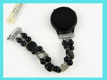 Load image into Gallery viewer, Black Onyx and Obsidian Watch band for Samsung Watch
